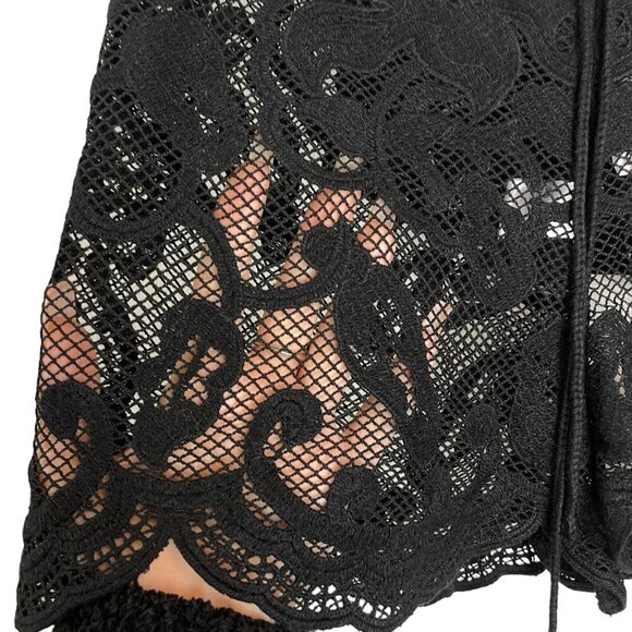 NWT Rat & Boa Nolita Crochet Lace Drawstring Shorts Micro Black Size S - Picture 5 of 10
